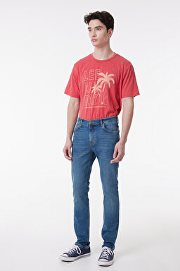 Rider Slim Fit Dar Kesim Normal Bel Mavi Esnek Jean Kot Pantolon - Mid Blue-L701063XT