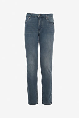 Slim Fit Dar Kesim Normal Bel Dar Paça Rider Antrasit Jean Kot Pantolon - Stone-L70115858 (görsel 7)