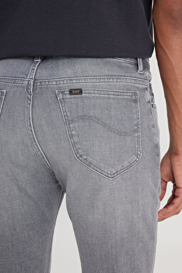 Slim Fit Dar Kesim Normal Bel Dar Paça Rider Açık Gri Jean Kot Pantolon - Worn in Mid Grey-L701201942F59 (görsel 4)