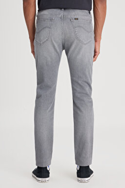 Slim Fit Dar Kesim Normal Bel Dar Paça Rider Açık Gri Jean Kot Pantolon - Worn in Mid Grey-L701201942F59 (görsel 6)