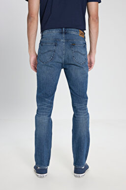 Rider Slim Fit Dar Kesim Normal Bel Dar Paça Mavi Jean Denim Pantolon - Blue Abyss-L7015620561 (görsel 4)