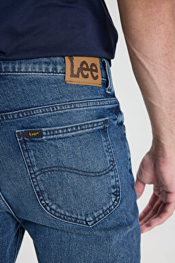 Rider Slim Fit Dar Kesim Normal Bel Dar Paça Mavi Jean Denim Pantolon - Blue Abyss-L7015620561 (görsel 5)