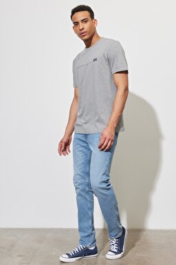 Rider Slim Fit Dar Kesim Normal Bel Esnek Jean Kot Pantolon - Lt Used Marvin-L701KNMB (görsel 3)