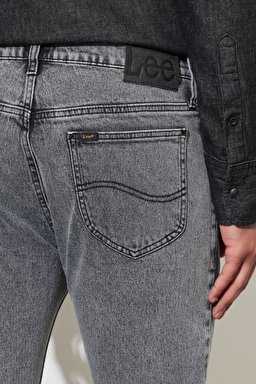 Rider Slim Fit Dar Kesim Normal Bel Esnek Jean Kot Pantolon - Slate Acid-L701ORGX (görsel 4)