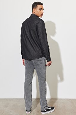 Rider Slim Fit Dar Kesim Normal Bel Esnek Jean Kot Pantolon - Slate Acid-L701ORGX (görsel 6)