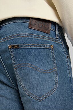Rider Slim Fit Dar Kesim Normal Bel Esnek Jean Kot Pantolon - Mid Worn Tinted-L701SQBG (görsel 5)