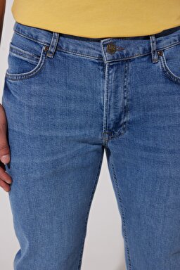 Daren Straight Fit Normal Bel Mavi Esnek Jean Kot Pantolon - Fade Out-L706011C19 (görsel 3)