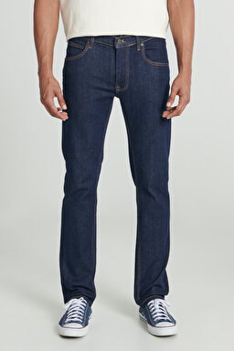 Regular Fit Normal Kesim Normal Bel Düz Paça Daren Lacivert Jean Kot Pantolon - Rinse-L706016401 (görsel 6)