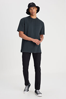Daren Straight Fit Normal Bel Denim Esnek Jean Kot Pantolon - Black-L706HFAE (görsel 2)