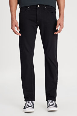 Daren Straight Fit Normal Bel Denim Esnek Jean Kot Pantolon - Black-L706HFAE (görsel 6)