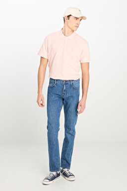 Daren Regular Fit Normal Kesim Normal Bel Düz Paça Pamuklu Esnek İndigo Jean Denim Pantolon - Mid Indigo-L70700021381 (görsel 3)