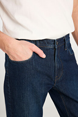 Daren Regular Fit Normal Kesim Normal Bel Koyu Mavi Pamuklu Esnek Jean Pantolon - Dark Indigo-L70700022317 (görsel 5)