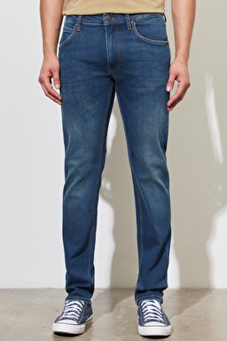 Daren Straight Fit Normal Bel Mavi Esnek Jean Kot Pantolon - Stone-L70703358