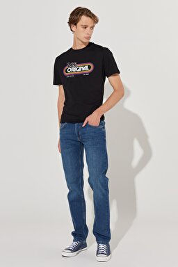 Daren Straight Fit Normal Bel Mavi Esnek Jean Kot Pantolon - Mid Blue-L707042XT (görsel 2)