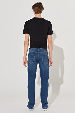 Daren Straight Fit Normal Bel Mavi Esnek Jean Kot Pantolon - Mid Blue-L707042XT (görsel 8)