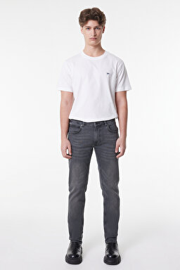 Daren Regular Fit Normal Kesim Normal Bel Gri Esnek Jean Kot Pantolon - Gray-L707057035 (görsel 2)