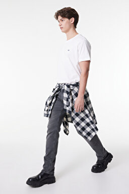 Daren Regular Fit Normal Kesim Normal Bel Gri Esnek Jean Kot Pantolon - Gray-L707057035 (görsel 3)