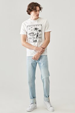 Daren Straight Fit Normal Bel Denim Esnek Jean Kot Pantolon - Bleached Dale-L707DHVJ (görsel 3)