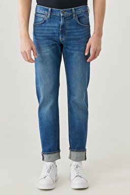 Daren Zip Fly Regular Straight %100 Pamuk Jean Pantolon - Dk Visual Cody-L707NLUC