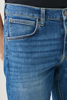 Daren Zip Fly Regular Straight %100 Pamuk Jean Pantolon - Dk Visual Cody-L707NLUC (görsel 3)