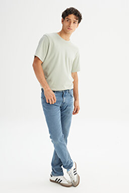 Daren Regular Straight Fit Normal Bel Esnek Jean Kot Pantolon - Storm Cloud-L707PTFL (görsel 3)