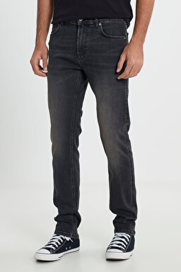 Daren Straight Fit Normal Bel Denim Esnek Jean Kot Pantolon - Dk Worn Magnet-L707PYCB (görsel 4)