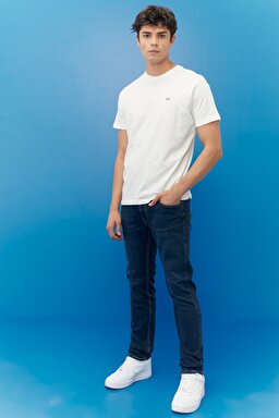 Daren Regular Straight Fit Normal Bel Esnek Jean Kot Pantolon - Dark Worn-L707SQXP (görsel 2)