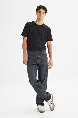 Asher Loose Fit Rahat Kesim Düşük Bel Siyah Denim Jean Pantolon - Black-L70E00003001