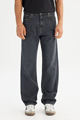 Asher Loose Fit Rahat Kesim Düşük Bel Siyah Denim Jean Pantolon - Black-L70E00003001 (görsel 2)