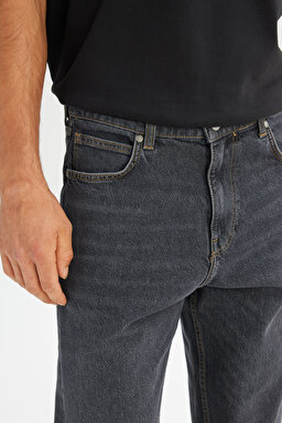 Asher Loose Fit Rahat Kesim Düşük Bel Siyah Denim Jean Pantolon - Black-L70E00003001 (görsel 4)