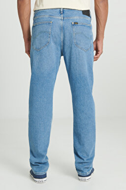 Loose Fit Rahat Kesim Normal Bel Düz Paça West Açık Mavi Jean Kot Pantolon - Handsome-L70W034F37 (görsel 6)