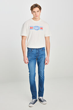 Luke Slim Fit Dar Kesim Mavi Pamuklu Esnek Jean Denim Pantolon - Blue-L71900037400 (görsel 2)