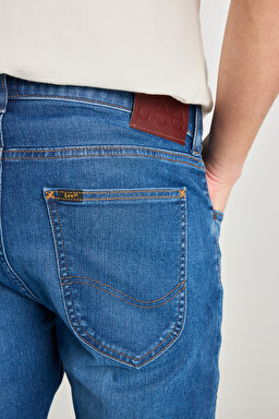 Luke Slim Fit Dar Kesim Mavi Pamuklu Esnek Jean Denim Pantolon - Blue-L71900037400 (görsel 5)