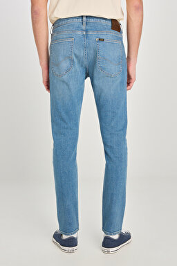 Luke Slim Fit Dar Kesim Normal Bel Dar Paça Mavi Pamuklu Esnek Denim Pantolon - Mid Indigo-L71900057318 (görsel 4)