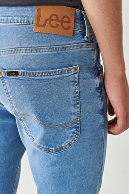 Luke Slim Tapered Fit Dar Kesim %100 Pamuk Açık Mavi Jean Kot Pantolon - Light Blue-L719004404 (görsel 6)