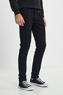 Luke Slim Fit Düşük Bel Denim Esnek Jean Kot Pantolon - Venom Black-L719012009 (görsel 5)