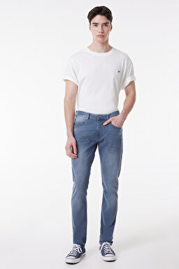Luke Slim Tapered Esnek Jean Kot Pantolon - Oxford Tan-L719026UQ