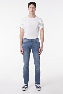 Luke Slim Tapered Esnek Jean Kot Pantolon - Oxford Tan-L719026UQ (görsel 2)