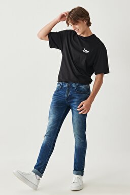 Luke Slim Tapered Fit Normal Bel Esnek Jean Kot Pantolon - Crown Blue-L719027398 (görsel 2)