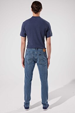 Luke Slim Fit Dar Kesim Normal Bel Mavi Esnek Jean Kot Pantolon - Light Blue-L719043404 (görsel 6)