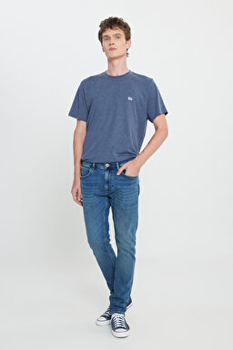 Luke Slim Fit Dar Kesim Normal Bel Mavi Esnek Jean Kot Pantolon - Mid Blue-L719043XT