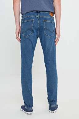 Luke Slim Fit Dar Kesim Normal Bel Mavi Esnek Jean Kot Pantolon - Mid Blue-L719043XT (görsel 4)