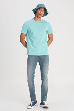 Luke Slim Fit Dar Kesim Normal Bel Esnek Jean Kot Pantolon - Random Wash-L719046853 (görsel 2)