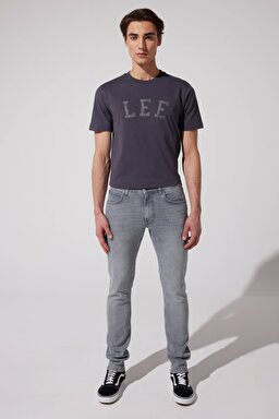 Luke Slim Fit Dar Kesim Normal Bel Gri Esnek Jean Kot Pantolon - Gray-L719058035 (görsel 3)