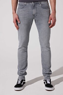 Luke Slim Fit Dar Kesim Normal Bel Gri Esnek Jean Kot Pantolon - Gray-L719058035 (görsel 4)
