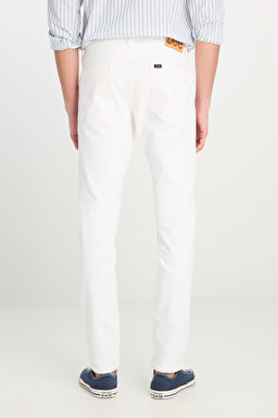 Luke Slim Fit Dar Kesim Normal Bel Beyaz Esnek Pantolon - White-L719067100 (görsel 4)