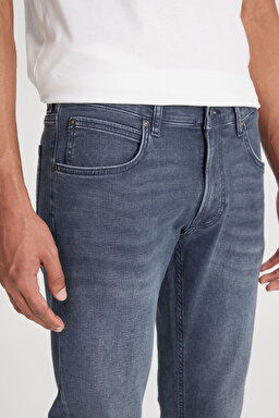 Luke Slim Fit Dar Kesim Normal Bel Esnek Jean Kot Pantolon - Random Wash-L719072853 (görsel 3)