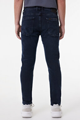 Luke Slim Fit Dar Kesim Düşük Bel Koyu Mavi Esnek Jean Kot Pantolon - Stone-L71907658 (görsel 5)