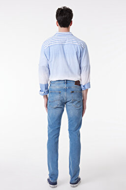 Luke Slim Fit Dar Kesim Düşük Bel Açık Mavi Esnek Jean Kot Pantolon - Light Blue-L719087404 (görsel 3)