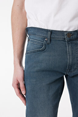 Luke Slim Fit Dar Kesim Düşük Bel Koyu Mavi Esnek Jean Kot Pantolon - Stone-L71909258 (görsel 3)